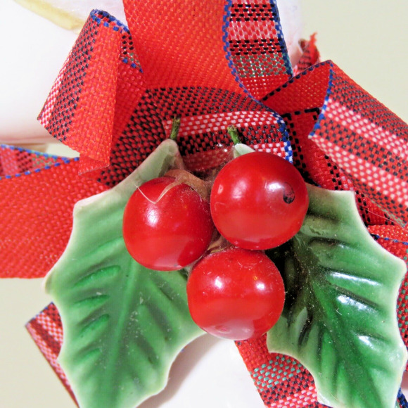 VTG Ceramic Christmas Goose Duck Hat Bow Figurine Decor Artistic Expressions 6” - Picture 5 of 16